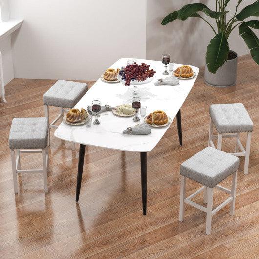 Costway 24.5" 2 Pieces Counter Height Bar Stools with Sponge Padded Cushion