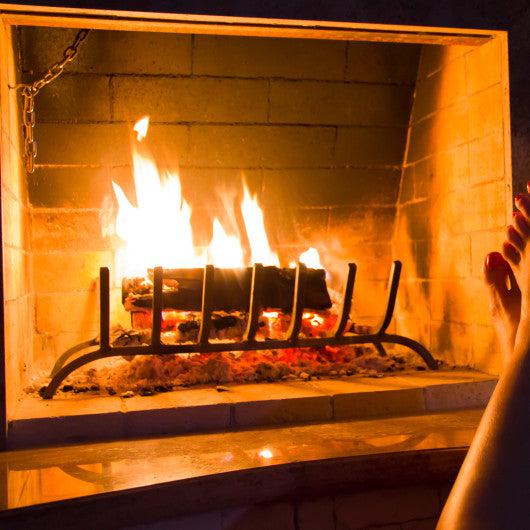 Costway 25" Medium Fireplace Grate for Outdoor Fire Pit