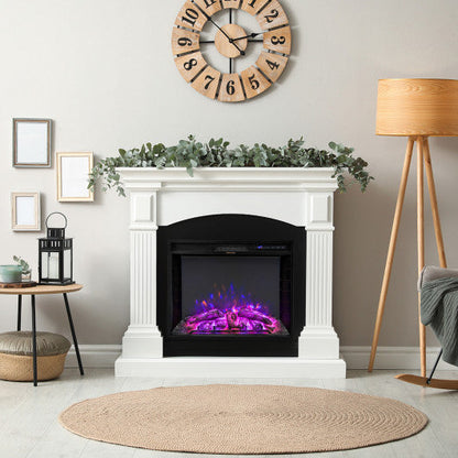 Costway 26" Recessed Electric Fireplace with Adjustable Flame Brightness