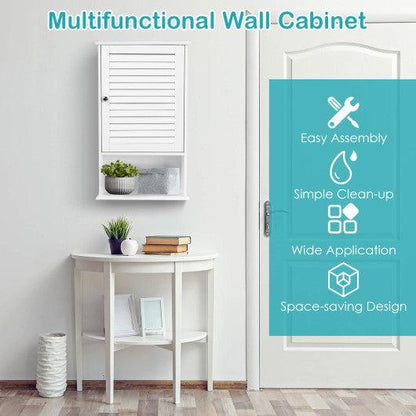 Costway 27.5" H Wall Hanging Bathroom Storage Cabinet