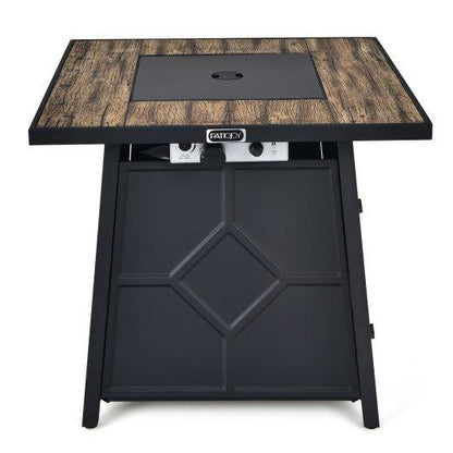 Costway 28" 40,000 BTU Liquid Propane Gas Fire Pit Table With Cover