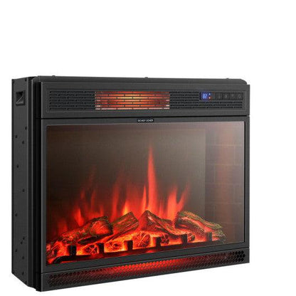 Costway 28" Electric Freestanding and Recessed Fireplace with Remote