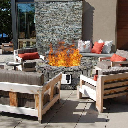 Costway 28" Propane Gas Fire Pit with Lava Rocks and Protective Cover