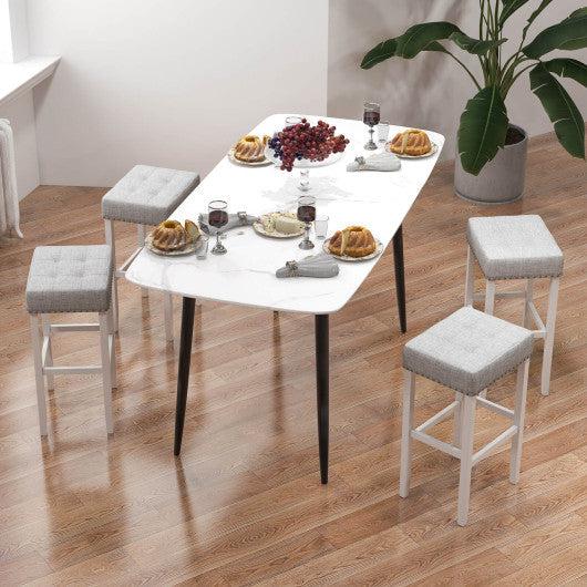 Costway 29" 2 Pieces Counter Height Bar Stools with Sponge Padded Cushion