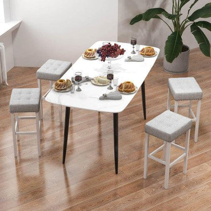 Costway 29" 2 Pieces Counter Height Bar Stools with Sponge Padded Cushion
