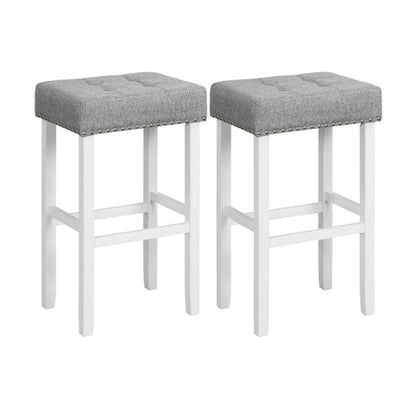 Costway 29" 2 Pieces Counter Height Bar Stools with Sponge Padded Cushion