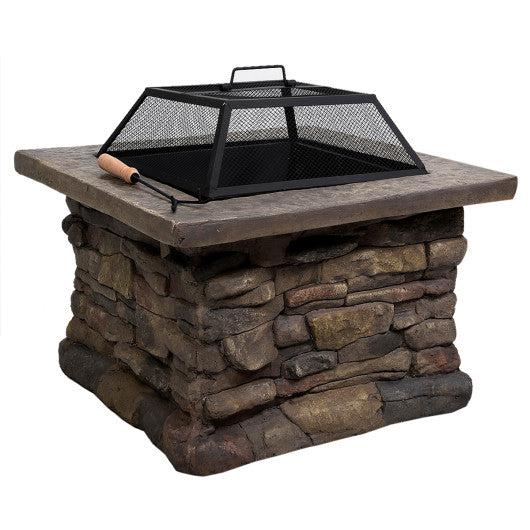 Costway 29" Outdoor Patio Firepit with Fire Bowl