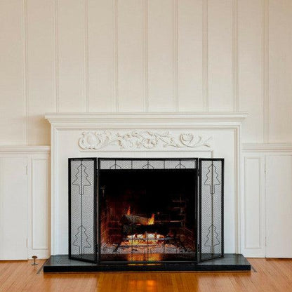 Costway 3 Panel Folding Steel Fireplace Screen