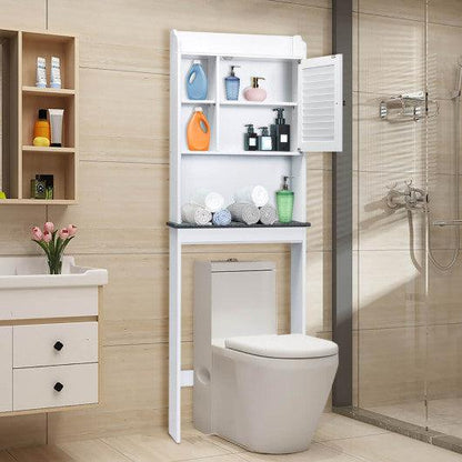 Costway 3-Tier Bathroom Over-the-toilet Storage Cabinet with Adjustable Shelves