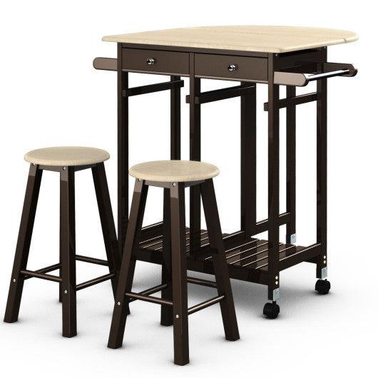 Island cart best sale with stools