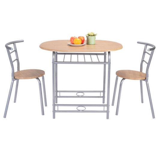 Costway 3 pcs Simple Table And Chairs Set
