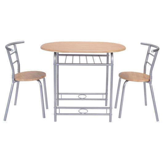 Costway 3 pcs Simple Table And Chairs Set