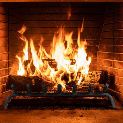 Costway 30" Iron Fireplace Log Grate Firewood Burning Rack