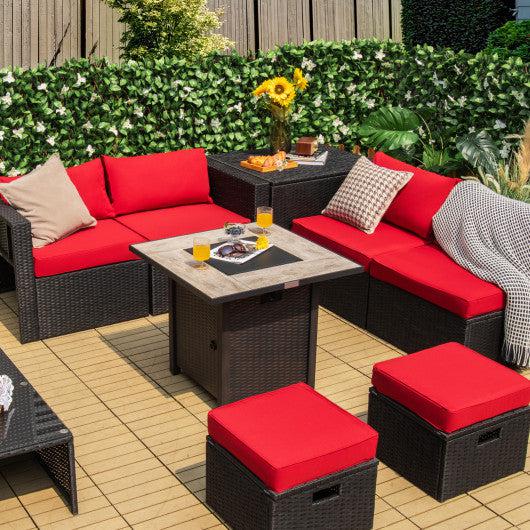 Costway 30" Square Propane Gas Fire Pit Table Ceramic Tabletop