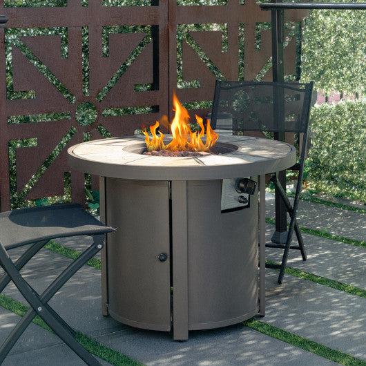 Costway 30000 BTUs Round Outdoor Propane Gas Heater with Cover