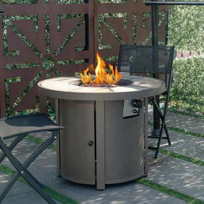 Costway 30000 BTUs Round Outdoor Propane Gas Heater with Cover