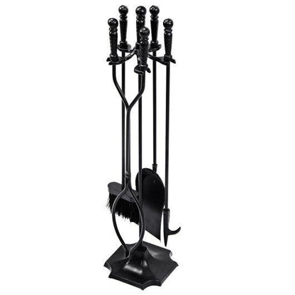Costway 31" 5 Pieces Hearth Fireplace Fire Tools Set