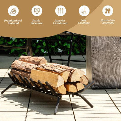 Costway 31" Large Fireplace Grate for Outdoor Fire Pit