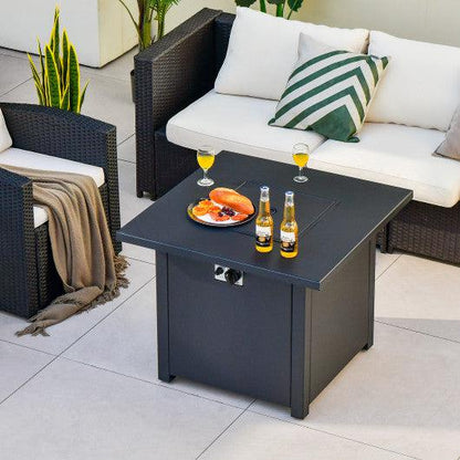 Costway 32" 50,000 BTU Square Propane Gas Fire Pit Table