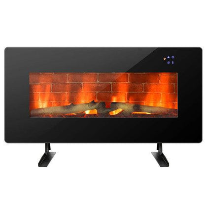 Costway 36" Black Electric Wall Mounted Freestanding Fireplace with Remote Control