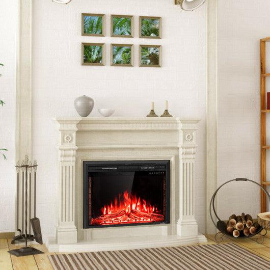 Costway 36" Electric Fireplace Freestanding Heater with Natural Flame Option