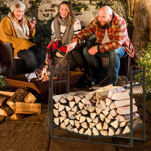 Costway 36" Fireplace Log Holder with Kindling Holders and Shovel