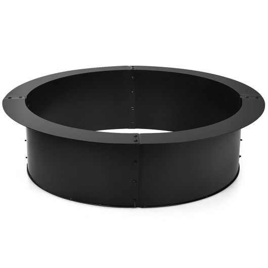 Costway 36" Round Steel Fire Pit Ring Line for Outdoor Backyard