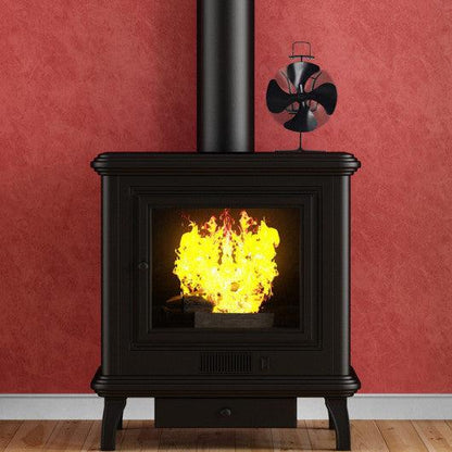 Costway 4 Blades Fireplace Stove Fan Fuel Saving Eco USB
