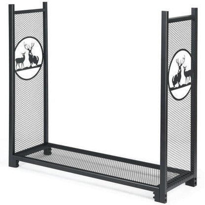 Costway 4' Heavy Duty Firewood Log Rack for Fireplace Stove Fire Pit