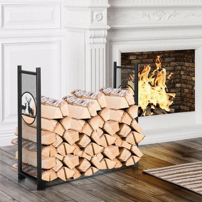 Costway 4' Heavy Duty Firewood Log Rack for Fireplace Stove Fire Pit