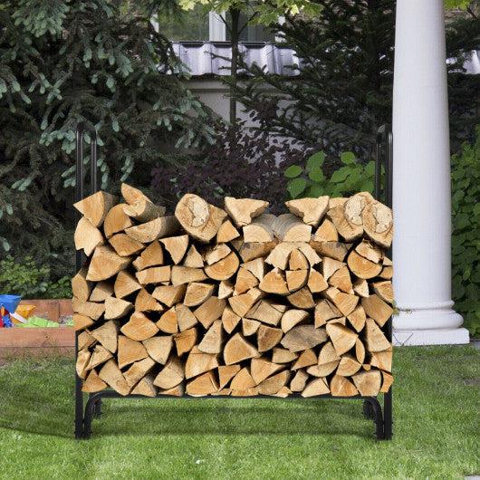 Costway 4' Outdoor Steel Firewood Log Rack