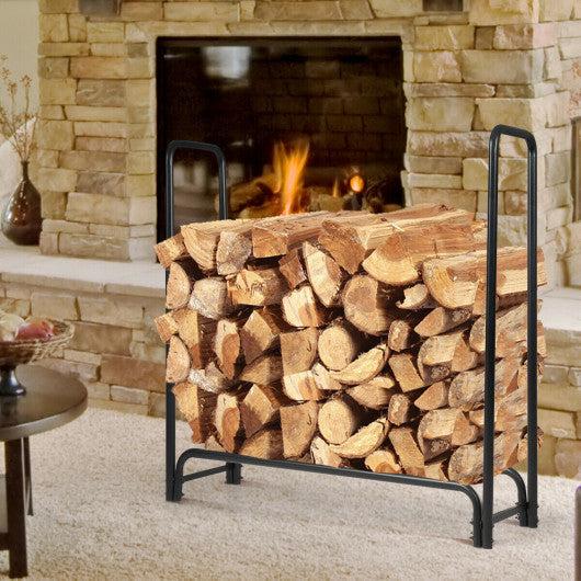 Costway 4' Outdoor Steel Firewood Log Rack