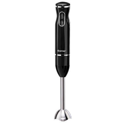 Costway 4-in-1 Black Hand Blender Set with Food Chopper and Beaker