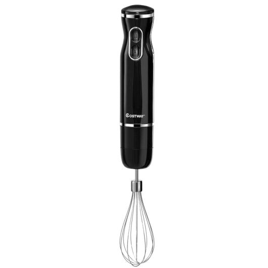 Costway 4-in-1 Black Hand Blender Set with Food Chopper and Beaker