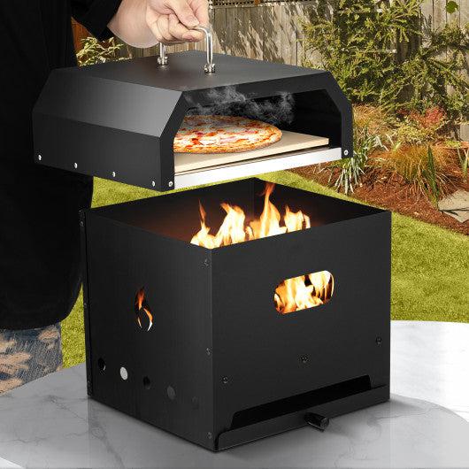 Costway 4-in-1 Outdoor Portable Pizza Oven with 12" Pizza Stone