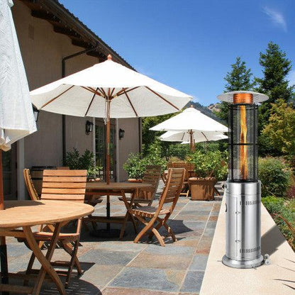 Costway 40,000 BTU Stainless Steel Round Glass Tube Patio Heaters