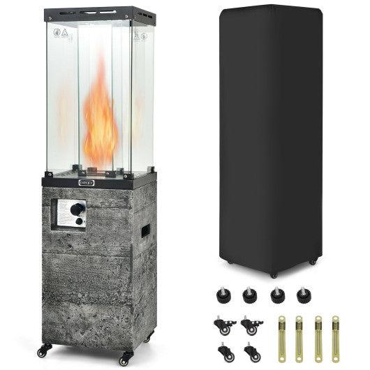 Costway 41,000 BTU Dark Gray Liquid Propane Patio Heater with Lockable Wheels
