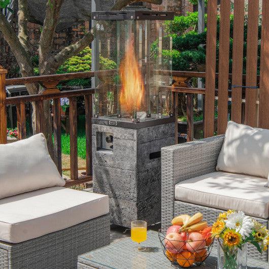 Costway 41,000 BTU Dark Gray Liquid Propane Patio Heater with Lockable Wheels