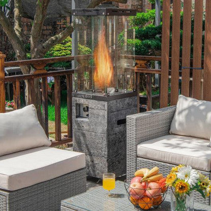 Costway 41,000 BTU Dark Gray Liquid Propane Patio Heater with Lockable Wheels