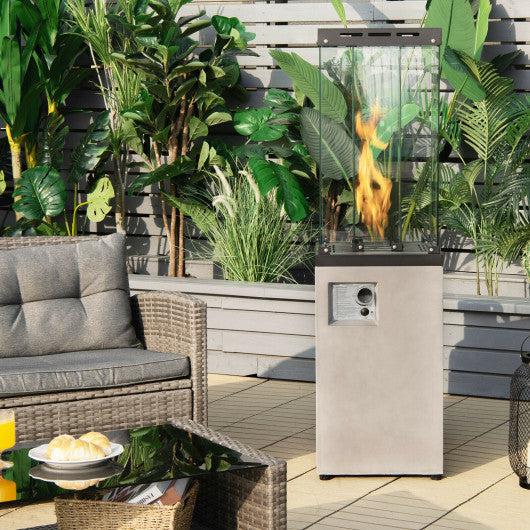 Costway 41,000 BTU Gray Liquid Propane Patio Heater with Lockable Wheels