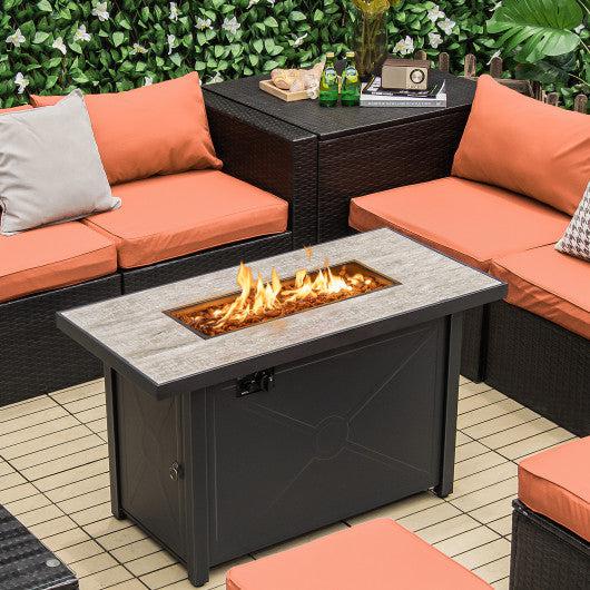 Costway 42" 60,000 BTU Rectangular Propane Fire Pit Table