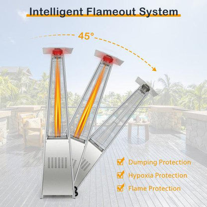 Costway 42,000 BTU Pyramid Patio Heater with Wheels