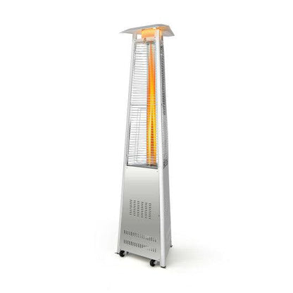 Costway 42,000 BTU Stainless Steel Pyramid Patio Heater With Wheels