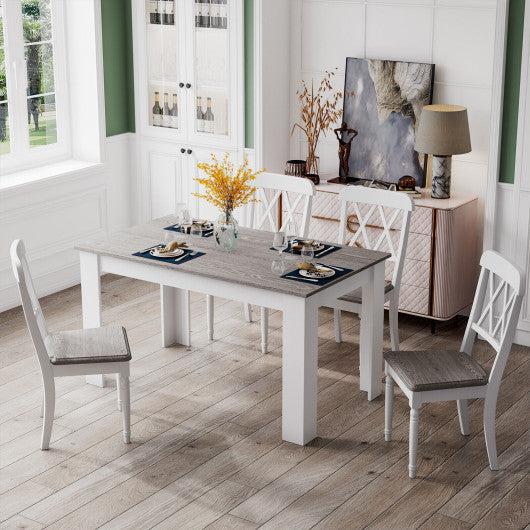 Costway 47" Dark Gray Dining Table for Kitchen and Dining Room
