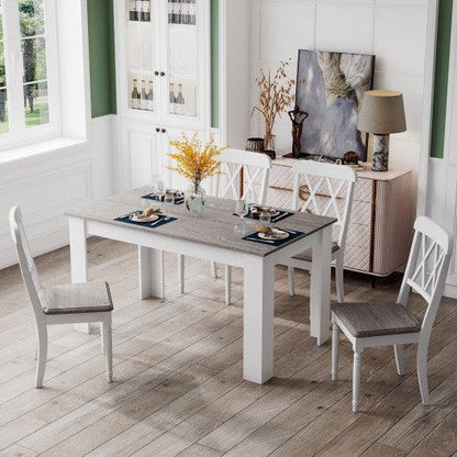 Costway 47" Dark Gray Dining Table for Kitchen and Dining Room