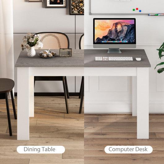 Costway 47" Dark Gray Dining Table for Kitchen and Dining Room