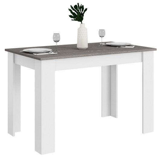 Costway 47" Dark Gray Dining Table for Kitchen and Dining Room