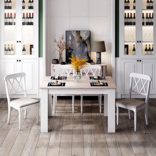 Costway 47" Light Gray Dining Table for Kitchen and Dining Room