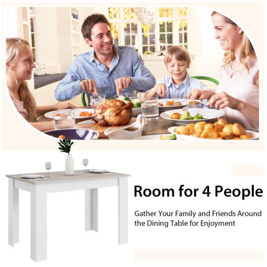 Costway 47" Light Gray Dining Table for Kitchen and Dining Room