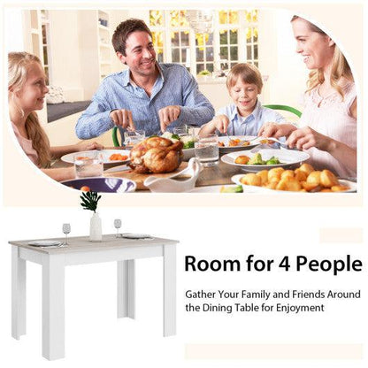 Costway 47" Light Gray Dining Table for Kitchen and Dining Room